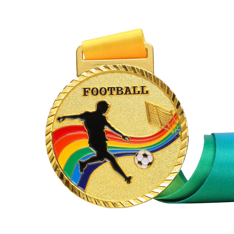 Medalla de fútbol grabable personalizada