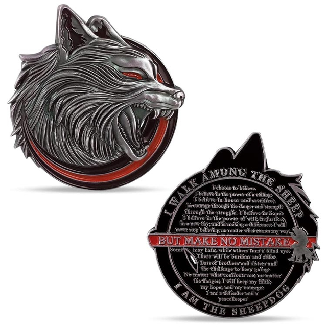 Moneda de desafío de policía personalizada Regalo militar de línea azul delgada