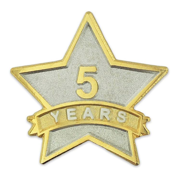 Pin de solapa de aniversario al por mayor de latón