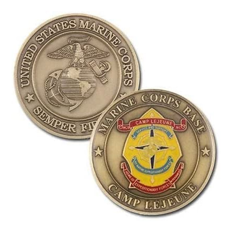 Moneda base del Cuerpo de Marines de Custom Inc Camp Lejeune