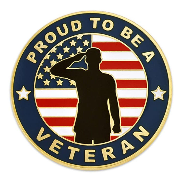 Army Navy Air Force Marine Corps Chapado en oro Esmalte militar Pin personalizado