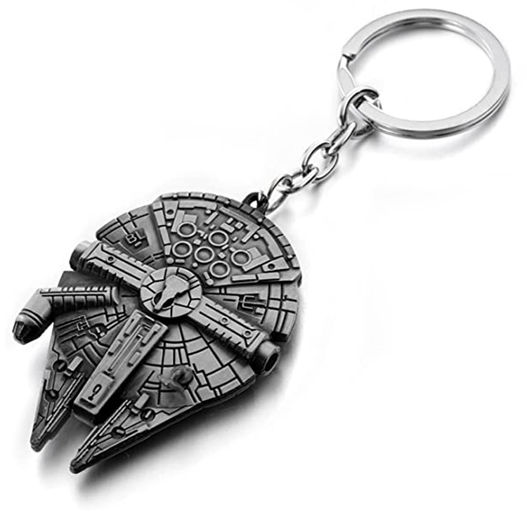 Cusotm Metal Plata Star Wars Millennium Falcon Llavero Bad Batch Hunter Casco Llavero