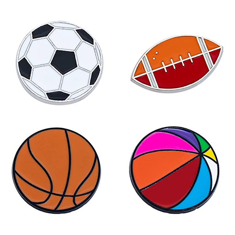 Deportes personalizados que recogen el Pin de la solapa del fútbol, ​​el Pin del esmalte del baloncesto del béisbol