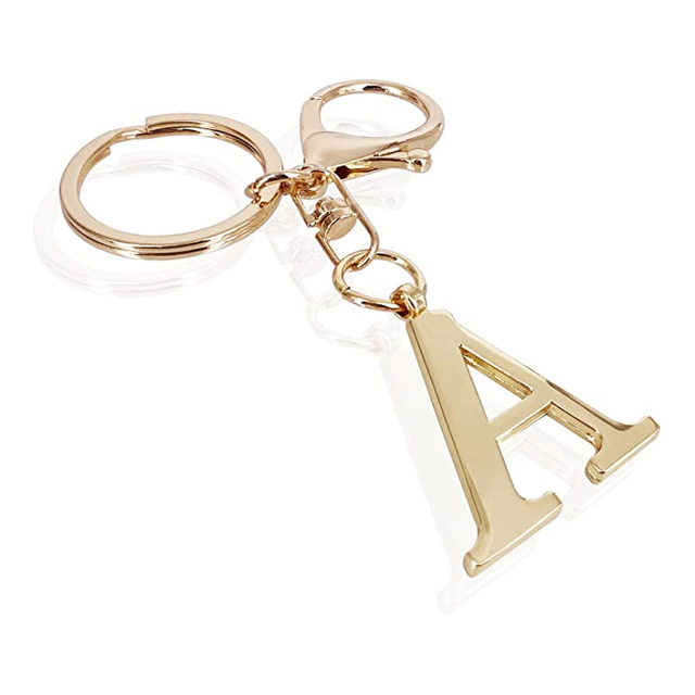 Alfabeto personalizado Letra inicial AZ Llavero Letra inicial a granel Llaveros de metal