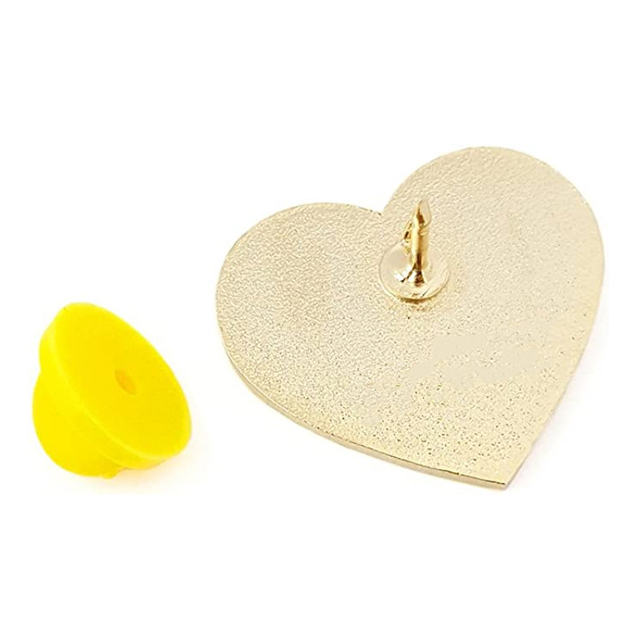 Pin de solapa de esmalte de corazón de San Valentín con purpurina roja rosa personalizada