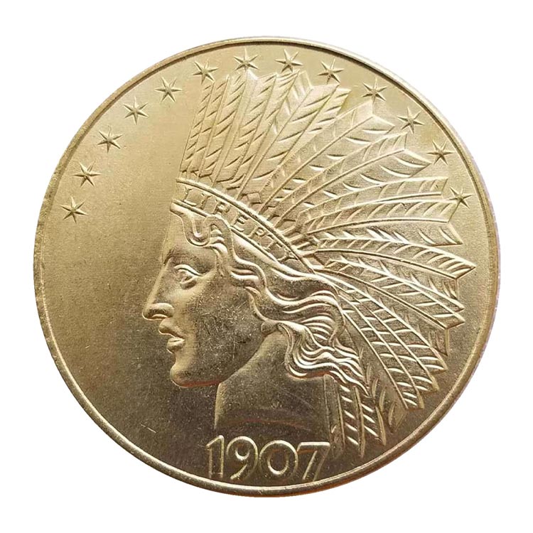 Moneda de dólares antiguos Morgan Indian Head personalizada