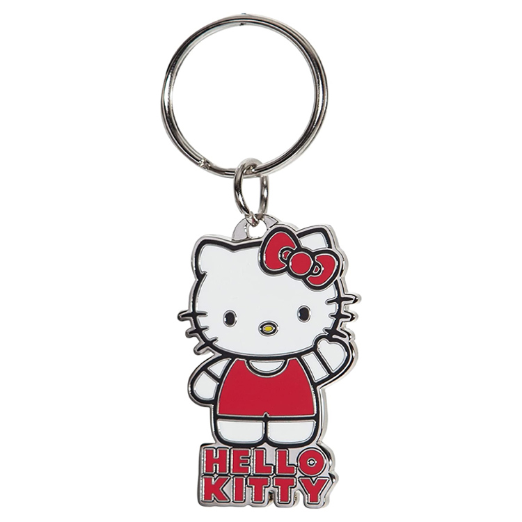 Llavero personalizado de peltre con cabeza de Hello Kitty